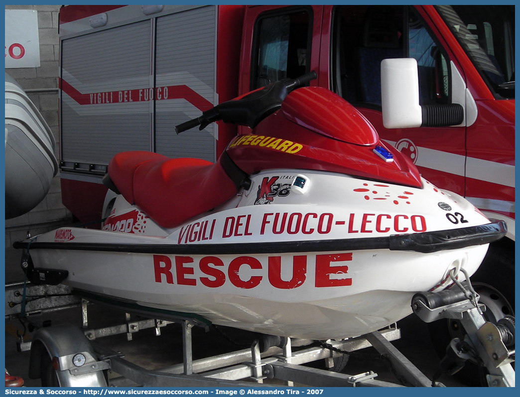 -
Corpo Nazionale Vigili del Fuoco
Nucleo Soccorso Subacqueo e Acquatico
SeaDoo GTI
Parole chiave: Corpo;Nazionale;Vigili del Fuoco;Vigili;Fuoco;Moto d&#039;Acqua;Moto;Acqua;Acquascooter;SeaDoo;Sea Doo;GTI;NSSA;N.S.S.A.;Soccorso;Subacqueo;Acquatico;Sommozzatori;Subacquei