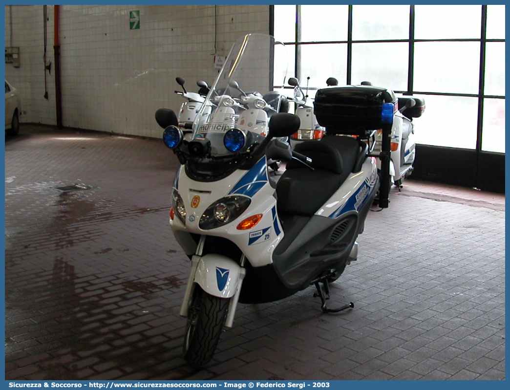 -
Polizia Municipale
Comune di Trieste
Piaggio X9
Parole chiave: Polizia;Municipale;Locale;Trieste;Piaggio;X9