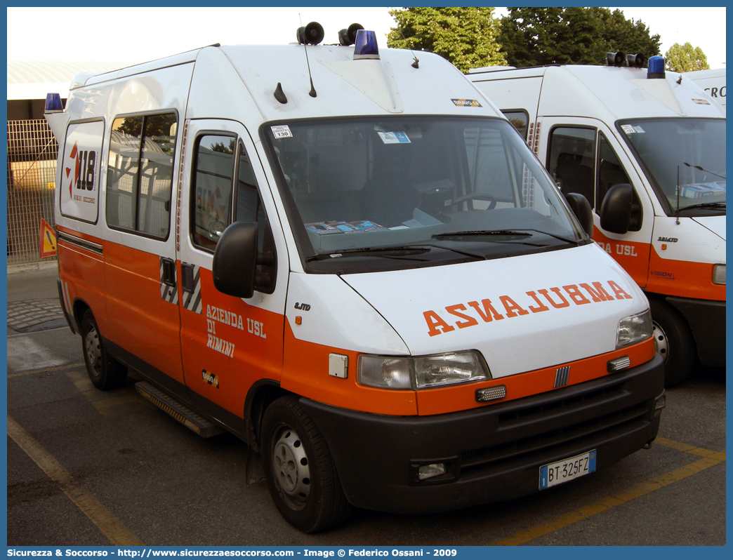 BRAVO 14
118 Romagna Soccorso
Ambito Territoriale di Rimini
Fiat Ducato II serie
Allestitore Vision S.r.l.
Parole chiave: 118;Romagna;Soccorso;Rimini;Ambulanza;Fiat;Ducato