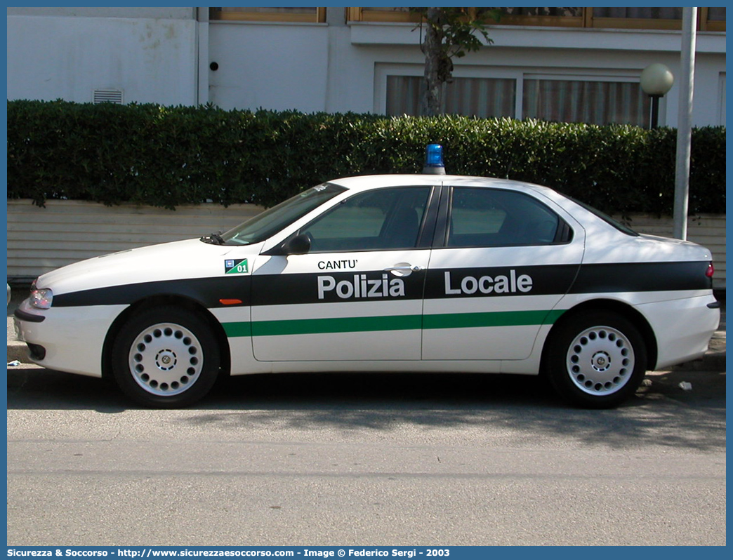 -
Polizia Locale
Comune di Cantù
Alfa Romeo 156 I serie
Parole chiave: Polizia;Locale;Municipale;Cantù;Alfa Romeo;156