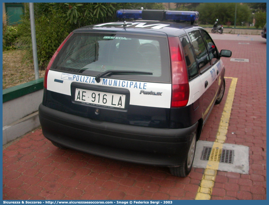 -
Polizia Municipale
Comune di Padova
Fiat Punto I serie
Parole chiave: Polizia;Locale;Municipale;Padova;Fiat;Punto