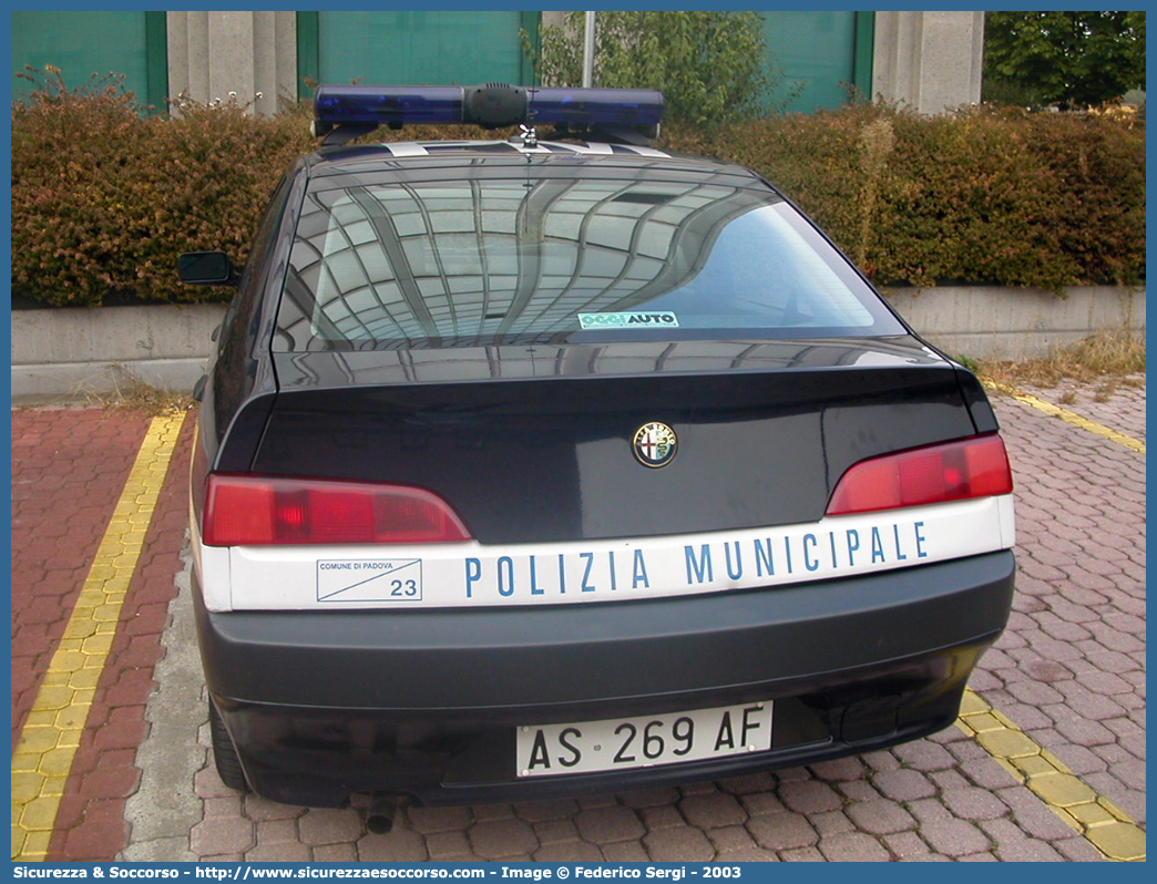 -
Polizia Municipale
Comune di Padova
Alfa Romeo 146
Parole chiave: Polizia;Locale;Municipale;Padova;Alfa Romeo;146