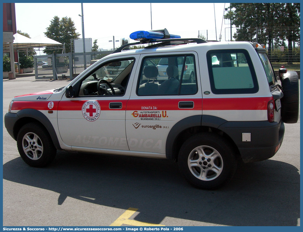 CRI A2301
Croce Rossa Italiana
Scandiano
Land Rover Freelander I serie
Allestitore Aricar S.p.A.
Parole chiave: CRI;C.R.I.;Croce Rossa Italiana;Automedica;Auto medica;Automedicalizzata;Auto medicalizzata;Land Rover;Freelander;Scandiano;A2301;Aricar