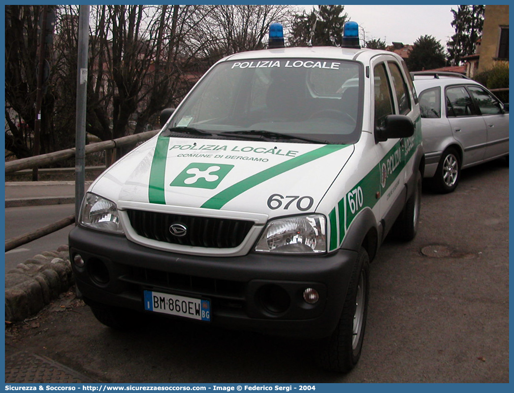 -
Polizia Locale
Comune di Bergamo
Daihatsu Terios II serie
Parole chiave: Polizia;Locale;Municipale;Bergamo;Daihatsu;Terios