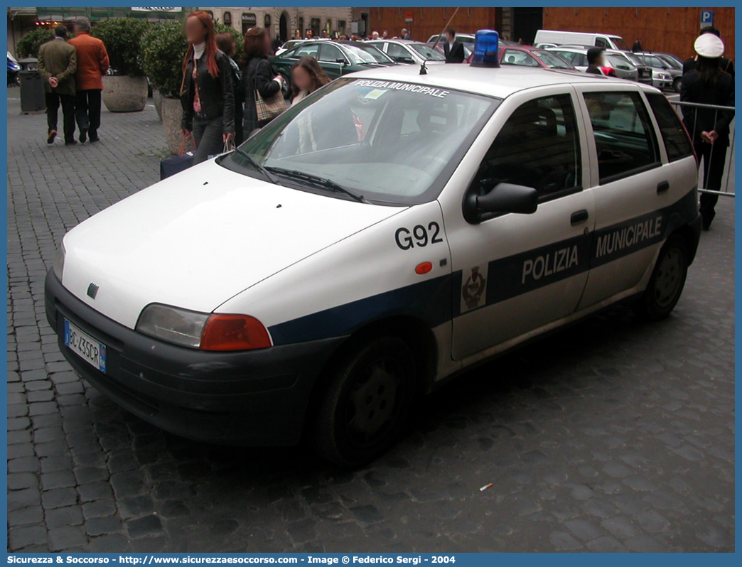 -
Polizia Municipale
Comune di Roma
Fiat Punto I serie
Parole chiave: Polizia;Locale;Municipale;Roma;Fiat;Punto