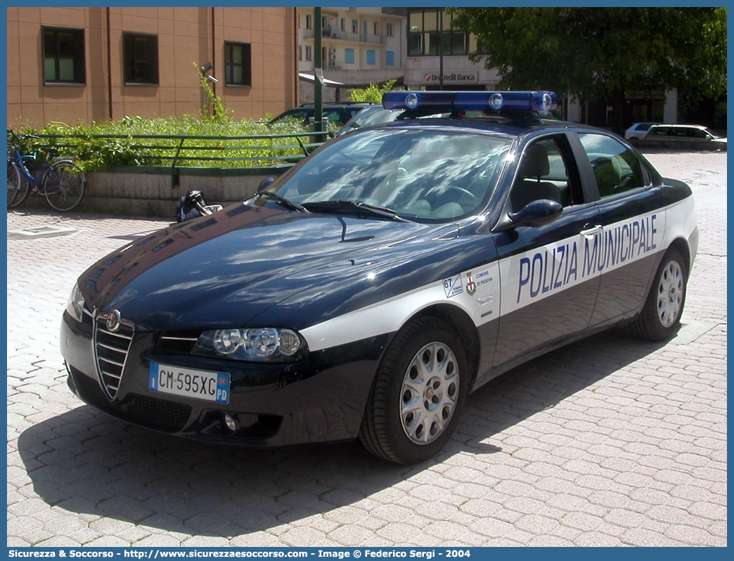 -
Polizia Municipale
Comune di Padova
Alfa Romeo 156 II serie
Parole chiave: PL;P.L.;PM;P.M.;Polizia;Locale;Municipale;Padova;Alfa Romeo;156