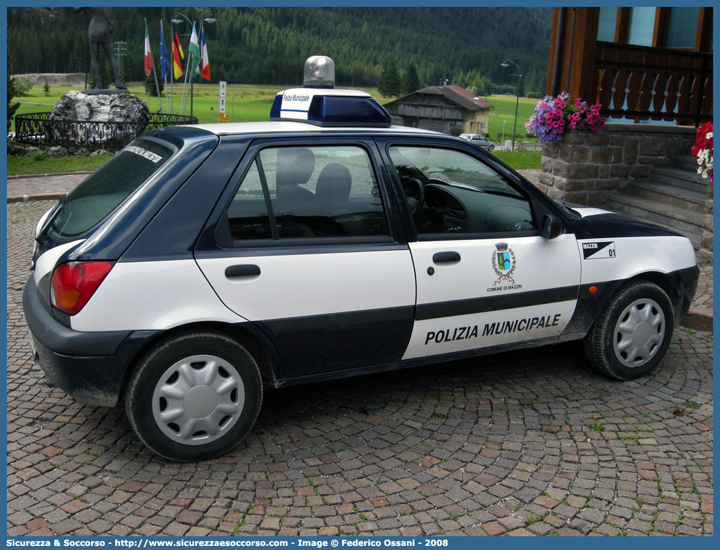 -
Polizia Municipale
Comune di Mazzin
Ford Fiesta IV serie restyling
Parole chiave: Polizia;Locale;Municipale;Mazzin;Ford;Fiesta