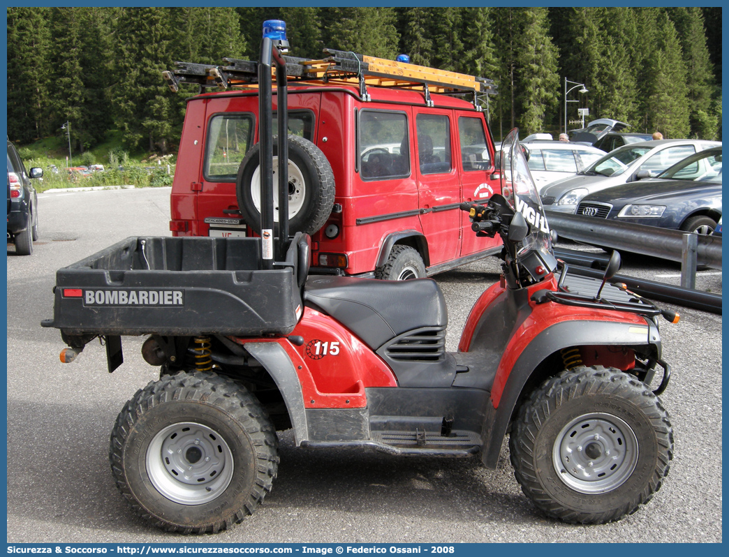 VF S65TN
Corpo Vigili del Fuoco Volontari Campitello di Fassa
Bombardier Traxter XL
Parole chiave: VF;V.F.;Vigili del Fuoco;Vigili;Fuoco;Volontari;Campitello di Fassa;Bombardier;Traxter XL;S65TN