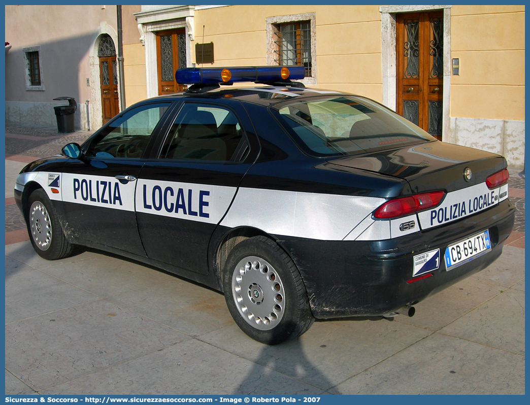 -
Polizia Locale
Comune di Bardolino
Alfa Romeo 156 I serie
Parole chiave: PL;P.L.;PM;P.M.;Polizia;Locale;Municipale;Bardolino;Alfa Romeo;156