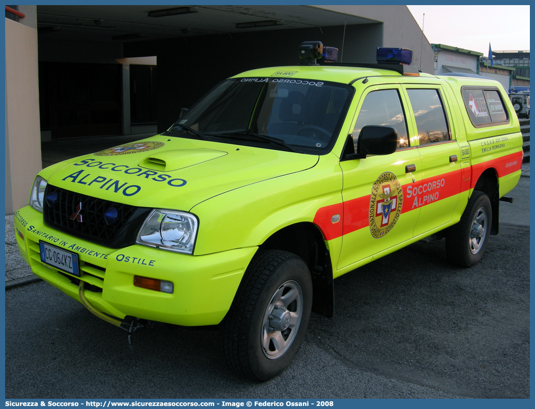 SA 600
Corpo Nazionale
Soccorso Alpino e Speleologico
Delegazione Alpina
XXV Emilia Romagna
Mitsubishi L200 III serie
Parole chiave: CNSAS;C.N.S.A.S.;Corpo;Nazionale;Soccorso;Alpino;Speleologico;Emilia;Romagna;SAER;S.A.E.R.;Mitsubishi;L200;L 200