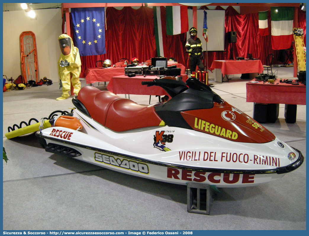 -
Corpo Nazionale Vigili del Fuoco
Nucleo Soccorso Subacqueo e Acquatico
SeaDoo GTI
Parole chiave: Corpo;Nazionale;Vigili del Fuoco;Vigili;Fuoco;Moto d&#039;Acqua;Moto;Acqua;Acquascooter;SeaDoo;Sea Doo;GTI;NSSA;N.S.S.A.;Soccorso;Subacqueo;Acquatico;Sommozzatori;Subacquei