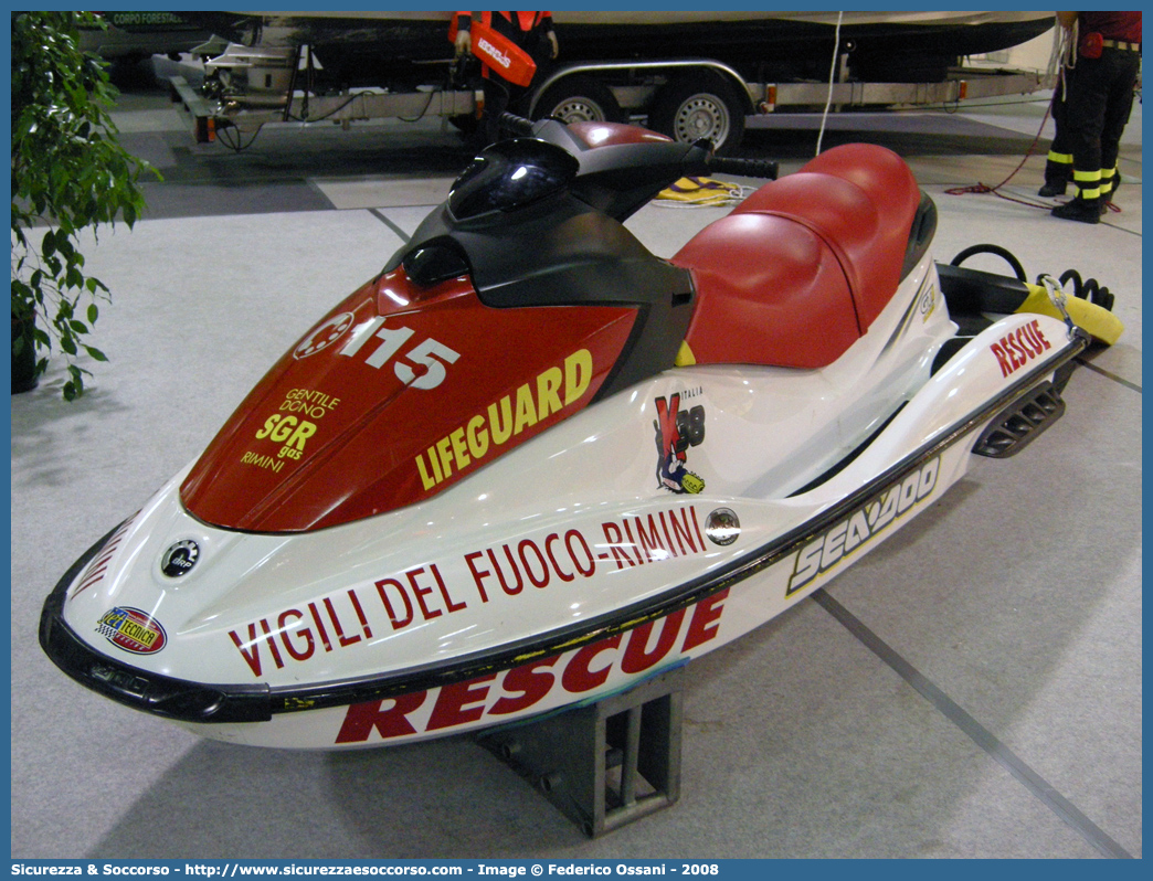 -
Corpo Nazionale Vigili del Fuoco
Nucleo Soccorso Subacqueo e Acquatico
SeaDoo GTI
Parole chiave: Corpo;Nazionale;Vigili del Fuoco;Vigili;Fuoco;Moto d&#039;Acqua;Moto;Acqua;Acquascooter;SeaDoo;Sea Doo;GTI;NSSA;N.S.S.A.;Soccorso;Subacqueo;Acquatico;Sommozzatori;Subacquei