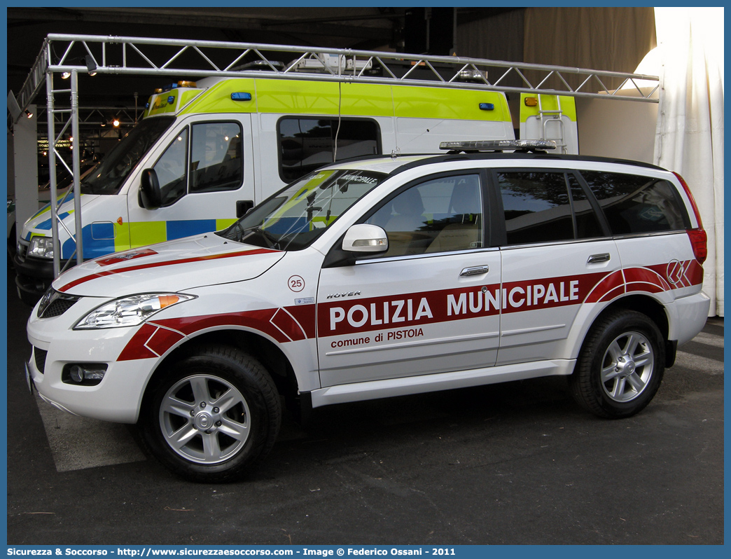 Polizia Locale YA313AD
Polizia Municipale
Comune di Pistoia
Great Wall Hover 5
Parole chiave: PL;P.L.;PM;P.M.;Polizia;Locale;Municipale;Pistoia;Great Wall;Hover 5;YA313AD