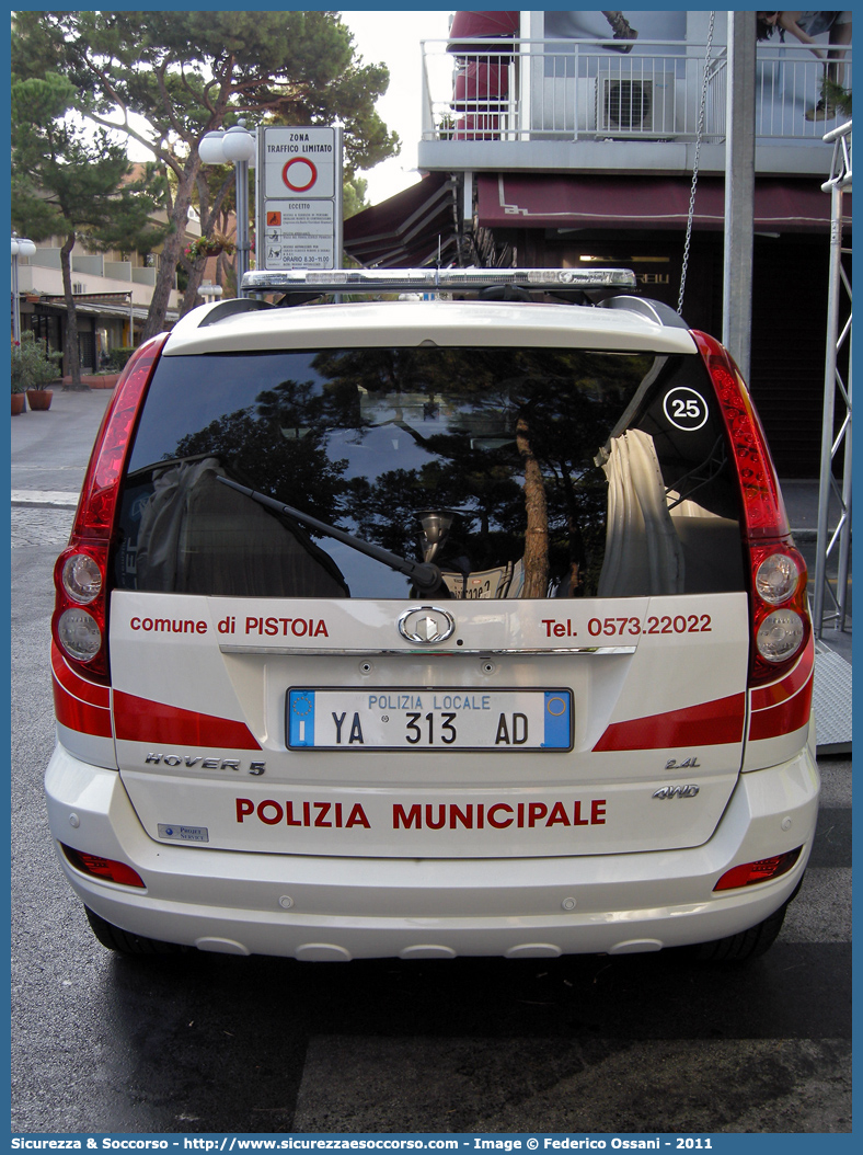 Polizia Locale YA313AD
Polizia Municipale
Comune di Pistoia
Great Wall Hover 5
Parole chiave: PL;P.L.;PM;P.M.;Polizia;Locale;Municipale;Pistoia;Great Wall;Hover 5;YA313AD