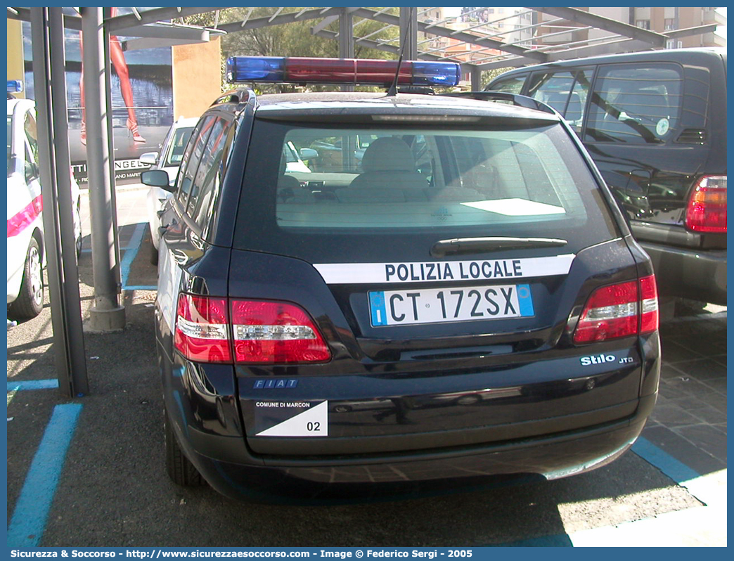 -
Polizia Municipale
Comune di Marcon
Fiat Stilo Multiwagon I serie
Parole chiave: PL;PM;P.L.;P.M.;Polizia;Locale;Municipale;Marcon;Fiat;Stilo;Multiwagon