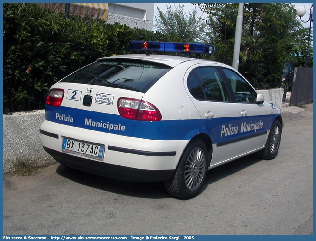 -
Polizia Municipale
Comune di Castelfidardo
Seat Leon I serie
(variante)
Parole chiave: Polizia;Locale;Municipale;Castelfidardo;Seat;Leon