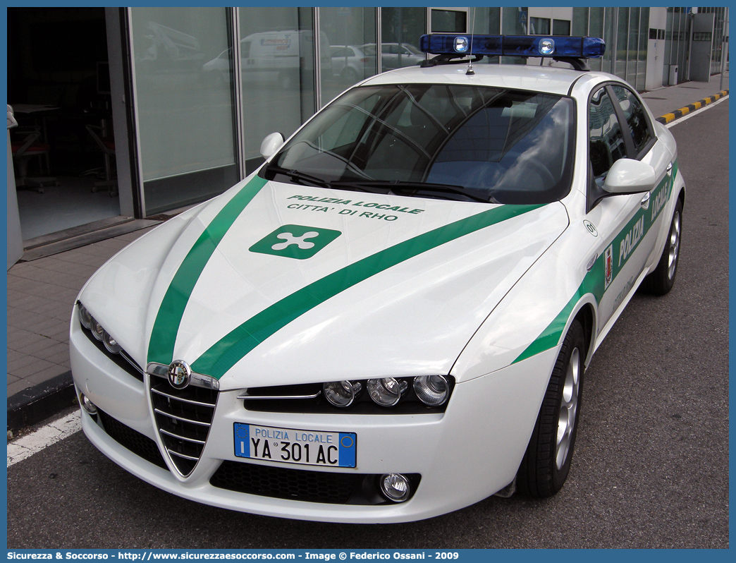 Polizia Locale YA301AC
Polizia Locale
Comune di Rho
Alfa Romeo 159
Parole chiave: Polizia;Locale;Municipale;Rho;Alfa Romeo;159;YA301AC