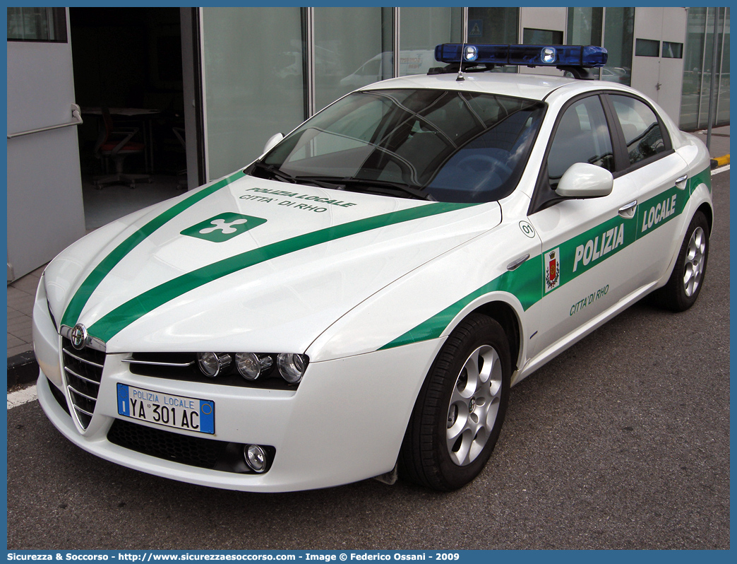 Polizia Locale YA301AC
Polizia Locale
Comune di Rho
Alfa Romeo 159
Parole chiave: Polizia;Locale;Municipale;Rho;Alfa Romeo;159;YA301AC