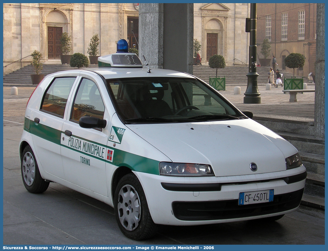 -
Polizia Municipale
Comune di Torino
Fiat Punto II serie
Parole chiave: PL;P.L.;PM;P.M.;Polizia;Locale;Municipale;Torino;Fiat;Punto