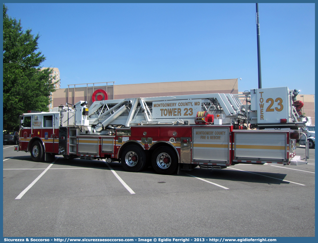 Tower 23
United States of America
Montgomery County MD
Fire and Rescue
Tower Ladder
Pierce Dash 2003
Parole chiave: United;States;of;America;Montgomery;County;Fire;Rescue;Tower;Ladder;Pierce;Dash