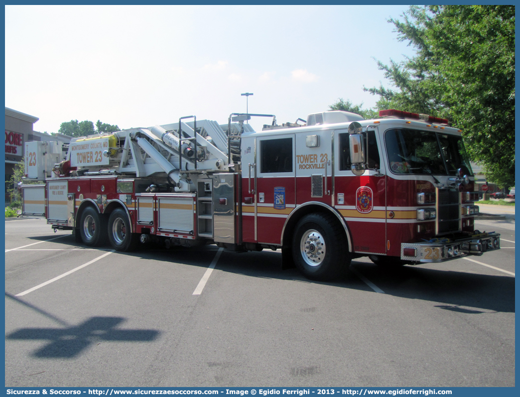 Tower 23
United States of America
Montgomery County MD
Fire and Rescue
Tower Ladder
Pierce Dash 2003
Parole chiave: United;States;of;America;Montgomery;County;Fire;Rescue;Tower;Ladder;Pierce;Dash