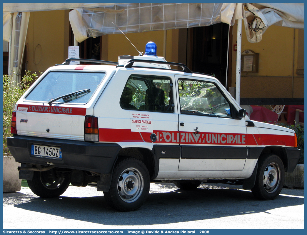 -
Polizia Municipale
Comune di Sambuca Pistoiese
Fiat Panda 4x4 II serie
Parole chiave: Polizia;Locale;Municipale;Sambuca Pistoiese;Fiat;Panda