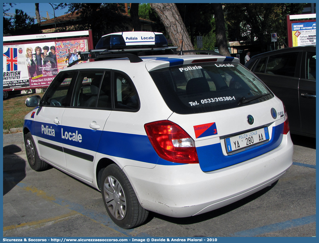 Polizia Locale YA280AA
Polizia Locale
Comune di Comacchio
Skoda Fabia Wagon II serie
Parole chiave: Polizia;Municipale;Locale;Comacchio;Skoda;Fabia;Wagon;YA280AA;YA 280 AA