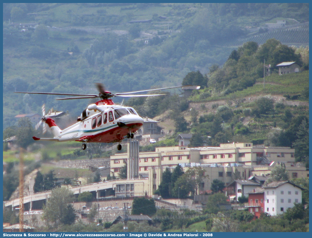 I-ASAR
118 Regione Valle d'Aosta
AgustaWestland AB139
Base di Aosta
Parole chiave: 118;Valle d'Aosta;Aosta;Agusta;Westland;AB139;AB;139;I-ASAR;Elicottero;Elisoccorso