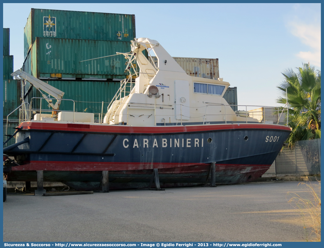 S001
Arma dei Carabinieri
Servizio Navale	
Motovedetta Appoggio Subacquei Classe S001
Parole chiave: CC;C.C.;Arma;Carabinieri;Servizio;Navale;Motovedetta;Appoggio;Subacquei;Classe;S001