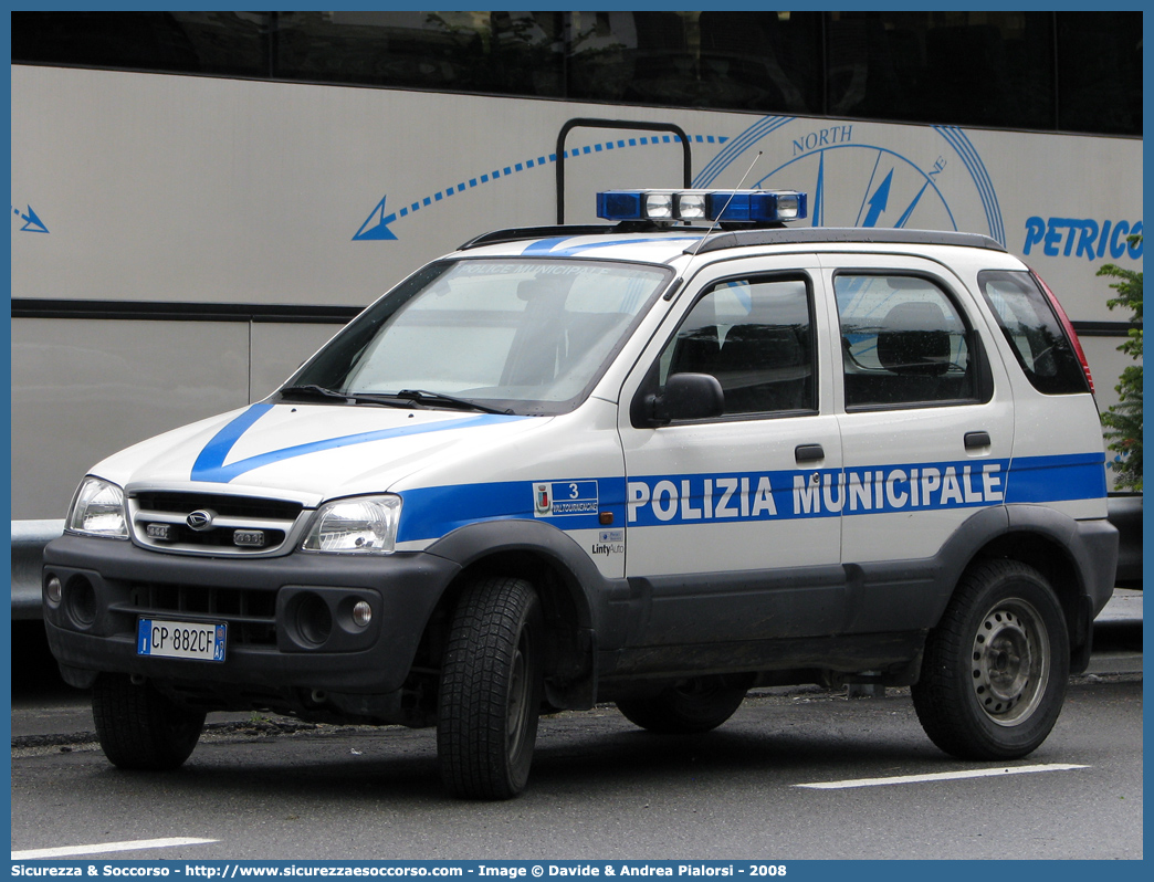 -
Polizia Municipale
Comune di Valtournenche
Daihatsu Terios II serie
Parole chiave: Polizia;Locale;Municipale;Valtournenche;Daihatsu;Terios