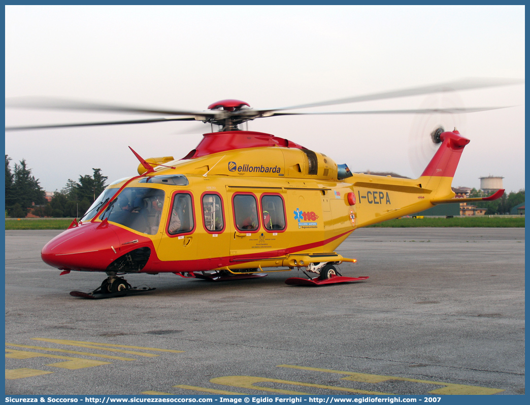 I-CEPA
118 Regione Lombardia
AgustaWestland AB139
Base di Sondrio
Parole chiave: 118;SSUEm;S.S.U.Em.;AREU;A.R.E.U.;Lombardia;Sondrio;AgustaWestland;Agusta;Westland;AB139;139;I-CEPA;Elicottero;Elisoccorso