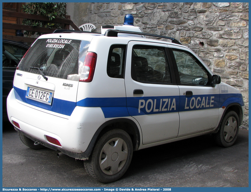 -
Polizia Locale
Comune di Courmayeur
Suzuki Ignis 4x4 I serie
Parole chiave: Polizia;Locale;Municipale;Courmayeur;Suzuki;Ignis