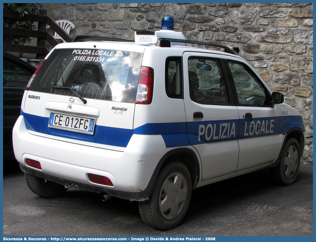 -
Polizia Locale
Comune di Courmayeur
Suzuki Ignis 4x4 I serie
Parole chiave: Polizia;Locale;Municipale;Courmayeur;Suzuki;Ignis