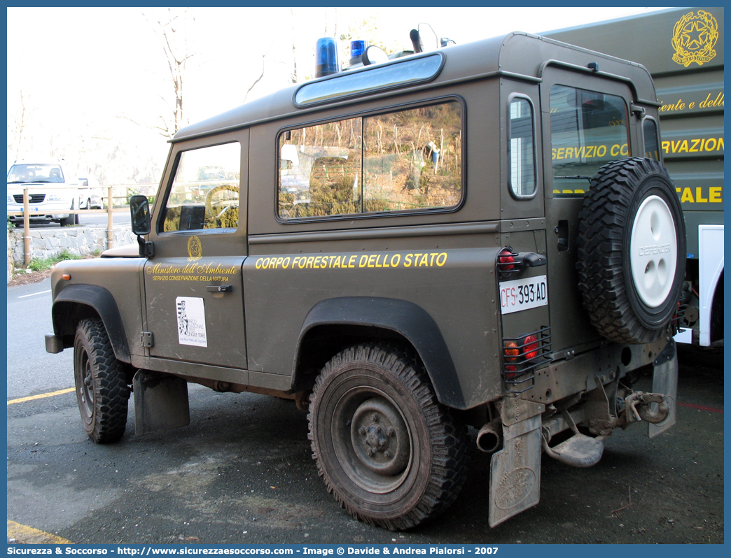 CFS 393AD
Corpo Forestale dello Stato
Parco Nazionale delle Cinque Terre
Land Rover Defender 90
Parole chiave: Corpo;Forestale;Stato;Corpo Forestale dello Stato;CFS;C.F.S.;Land Rover;Defender;90