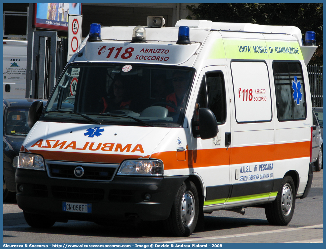 PE 15
118 Pescara
Fiat Ducato II serie restyling
Allestitore Mariani Fratelli S.r.l.
Parole chiave: 118;Pescara;Abruzzo;Soccorso;Ambulanza;Fiat;Ducato;Mariani Fratelli