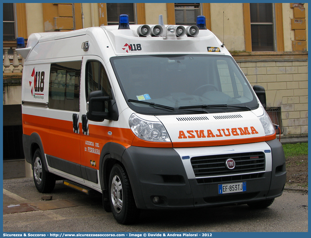 FE 3187
118 Ferrara Soccorso
Fiat Ducato III serie
Allestitore Vision S.r.l.
Parole chiave: 118;Ferrara;Soccorso;Ambulanza;Autoambulanza;Fiat;Ducato;X250;Vision