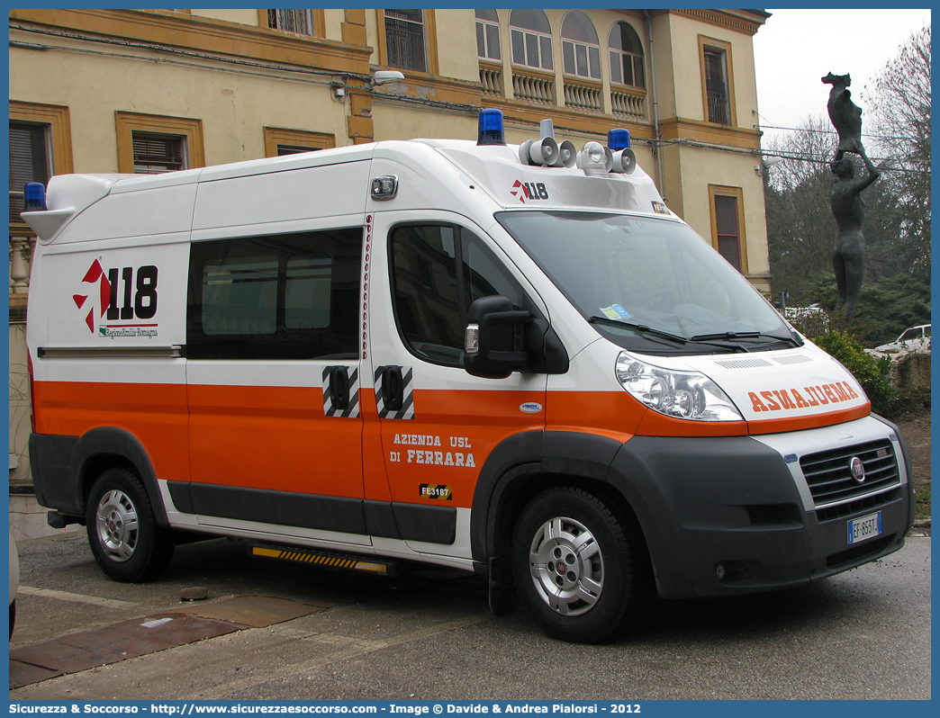 FE 3187
118 Ferrara Soccorso
Fiat Ducato III serie
Allestitore Vision S.r.l.
Parole chiave: 118;Ferrara;Soccorso;Ambulanza;Autoambulanza;Fiat;Ducato;X250;Vision