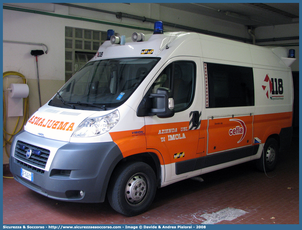 BO 2313
118 Imola Soccorso
Fiat Ducato III serie
Allestitore Vision S.r.l.
Parole chiave: 118;Imola;Soccorso;Ambulanza;Fiat;Ducato;Vision