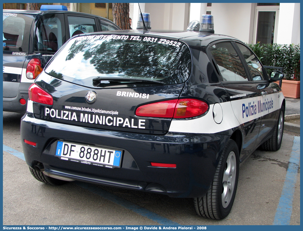 -
Polizia Municipale
Comune di Brindisi
Alfa Romeo 147 II serie
Parole chiave: Polizia;Locale;Municipale;Brindisi;Alfa Romeo;147