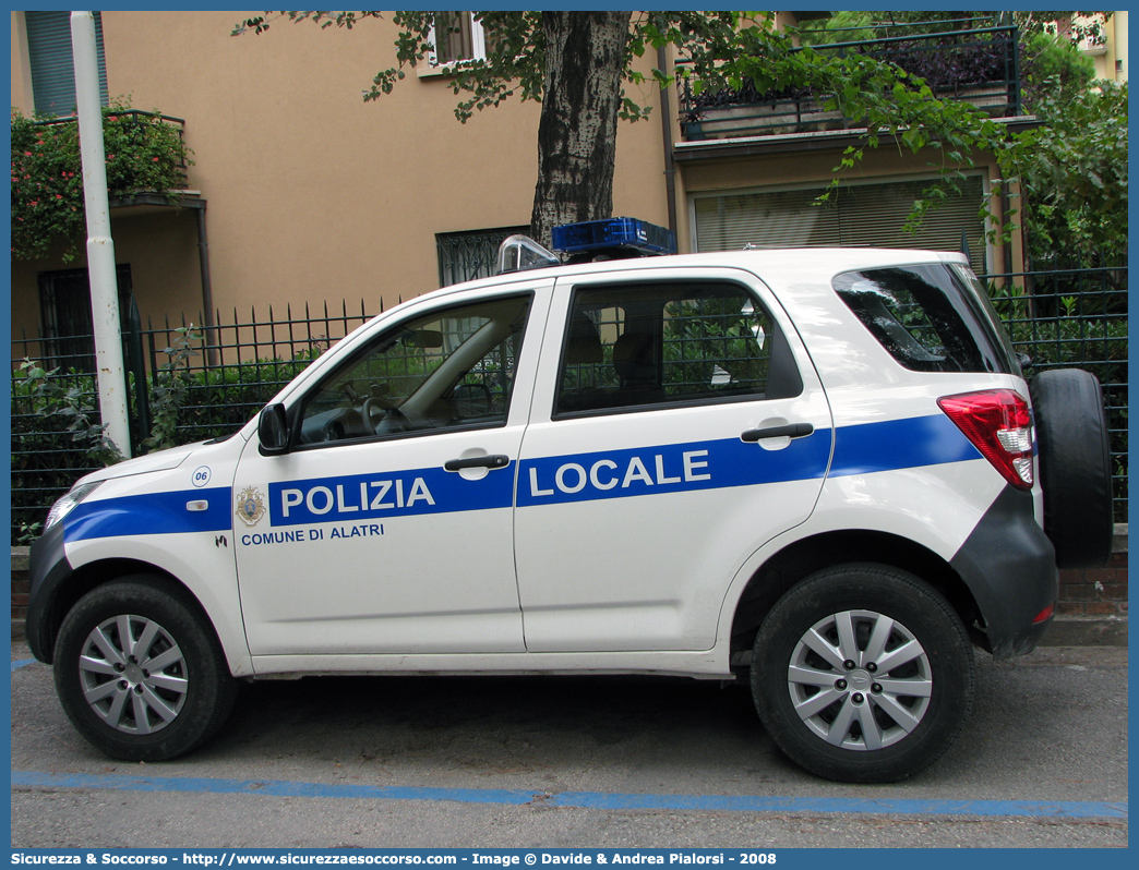 -
Polizia Locale
Comune di Alatri
Daihatsu Terios III serie
Parole chiave: Polizia;Locale;Municipale;Alatri;Daihatsu;Terios