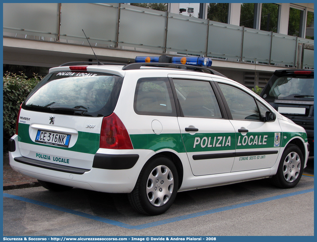 Polizia Locale YA100AB
Polizia Locale
Comune di Sesto ed Uniti
Peugeot 307 Station Wagon I serie
Parole chiave: Polizia;Locale;Municipale;Sesto ed Uniti;Peugeot;307;Station Wagon