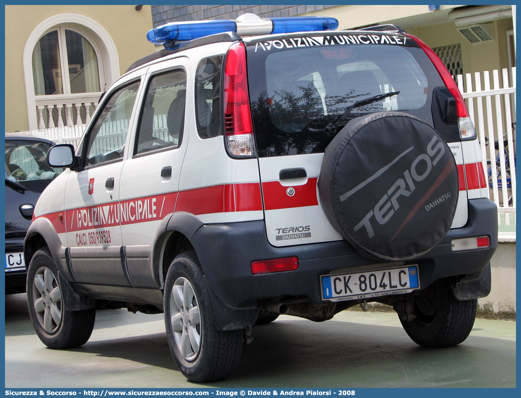 -
Polizia Municipale
Comune di Calci
Daihatsu Terios II serie
Parole chiave: Polizia;Locale;Municipale;Calci;Daihatsu;Terios