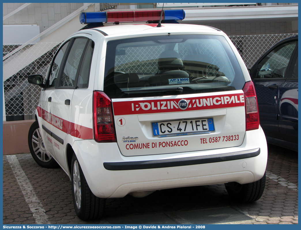 -
Polizia Municipale
Comune di Ponsacco
Fiat Idea
Parole chiave: Polizia;Locale;Municipale;Ponsacco;Fiat;Idea