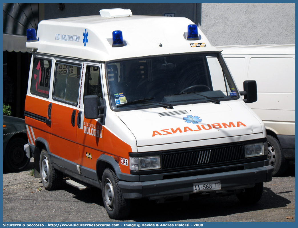 BO 2248
118 Bologna Soccorso
Fiat Ducato I serie restyling
Parole chiave: 118;Bologna;Soccorso;Ambulanza;Fiat;Ducato