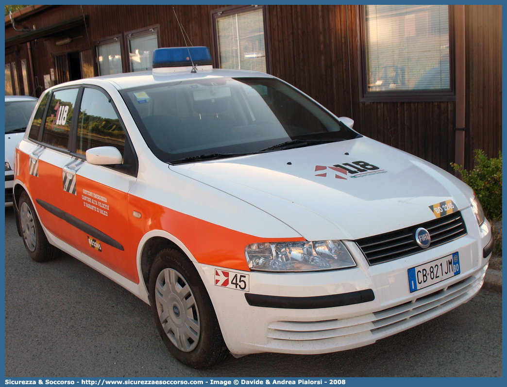 BO 2245
118 Bologna Soccorso
Fiat Stilo
Parole chiave: 118;Bologna;Soccorso;Fiat;Stilo;GECAV;Gestione;Emergenza;Cantieri;Alta Velocità;Variante di Valico