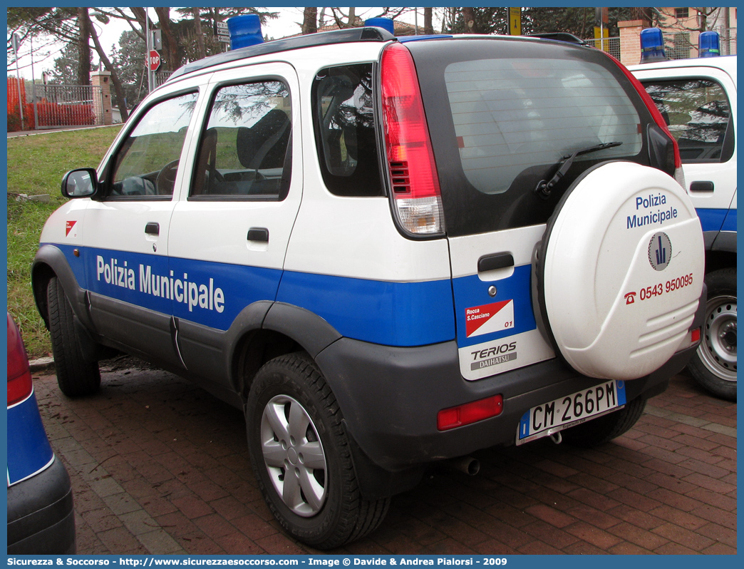 -
Polizia Municipale
Comune di Rocca San Casciano
Daihatsu Terios II serie
Parole chiave: Polizia;Locale;Municipale;Rocca San Casciano;Daihatsu;Terios