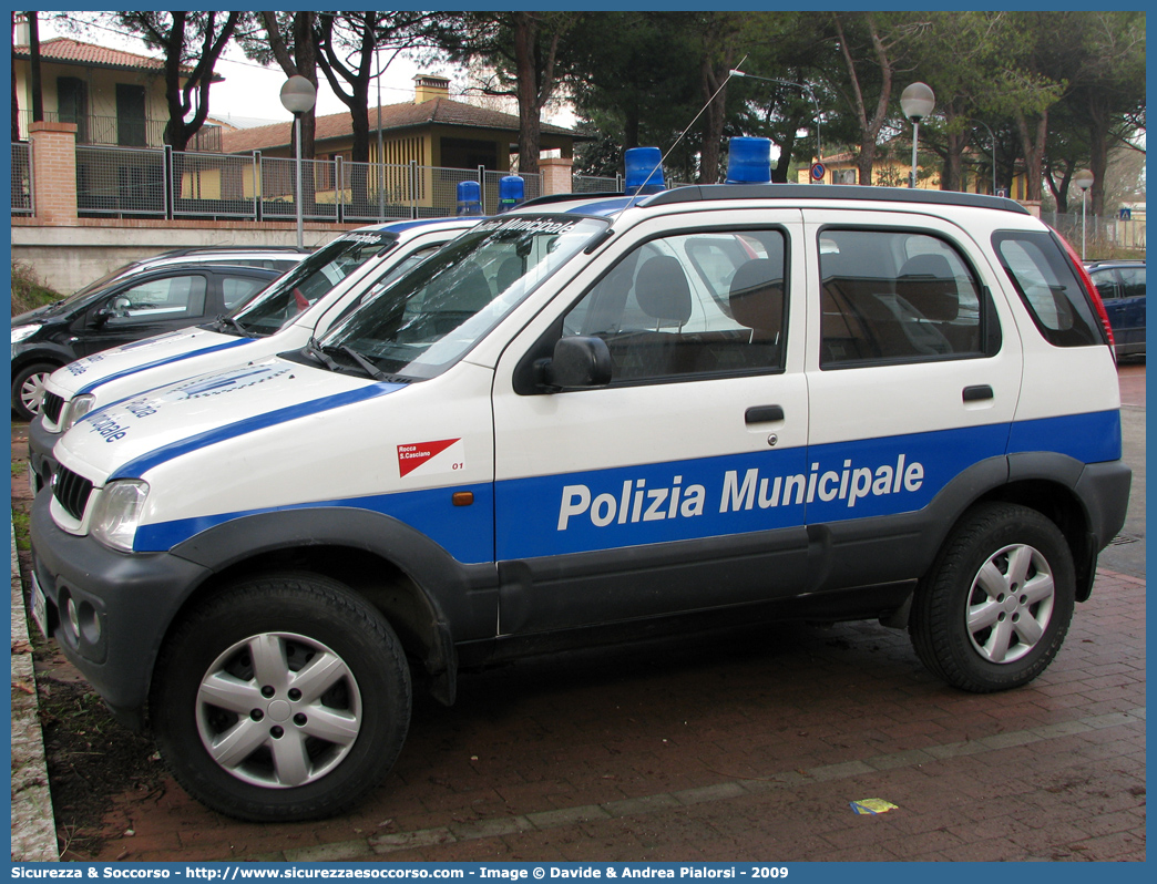 -
Polizia Municipale
Comune di Rocca San Casciano
Daihatsu Terios II serie
Parole chiave: Polizia;Locale;Municipale;Rocca San Casciano;Daihatsu;Terios