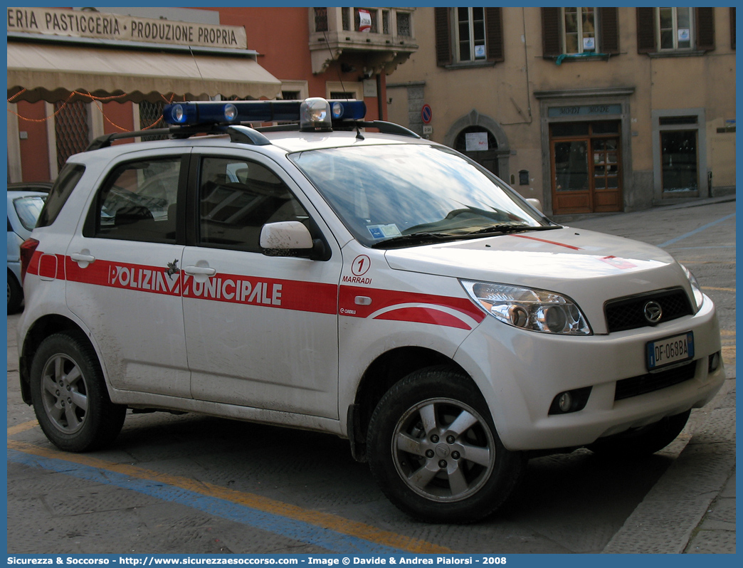 Polizia Locale YA914AA
Polizia Municipale
Comune di Marradi
Daihatsu Terios III serie
Parole chiave: Polizia;Locale;Municipale;Marradi;Daihatsu;Terios;YA914AA