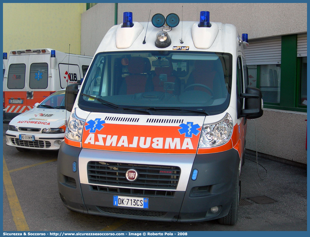 MO 1604
118 Modena Soccorso
Fiat Ducato III serie
Allestitore Orion S.r.l.
Parole chiave: 118;Modena;Soccorso;Ambulanza;Fiat;Ducato;X250;X 250;Orion