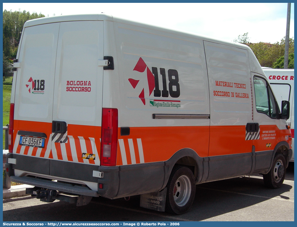 BO 2216
118 Bologna Soccorso
Iveco Daily III serie
Parole chiave: 118;Bologna;Soccorso;Iveco;Daily;GECAV;Gestione;Emergenze;Cantieri;Alta Velocità;Variante di Valico;Galleria